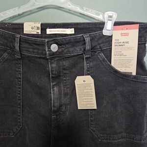 Levi's Charcoal High-Rise Skinny Jeans